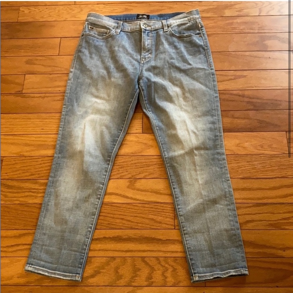 D-ID Jeans Womens 26 Blue Father/Boyfriend Cropped Ankle